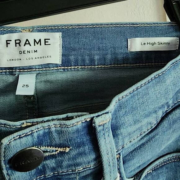 Frame Le High Skinny Raw After in Europa Wash - Picture 6 of 9